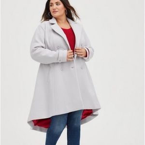 Torrid Wool High Low Coat